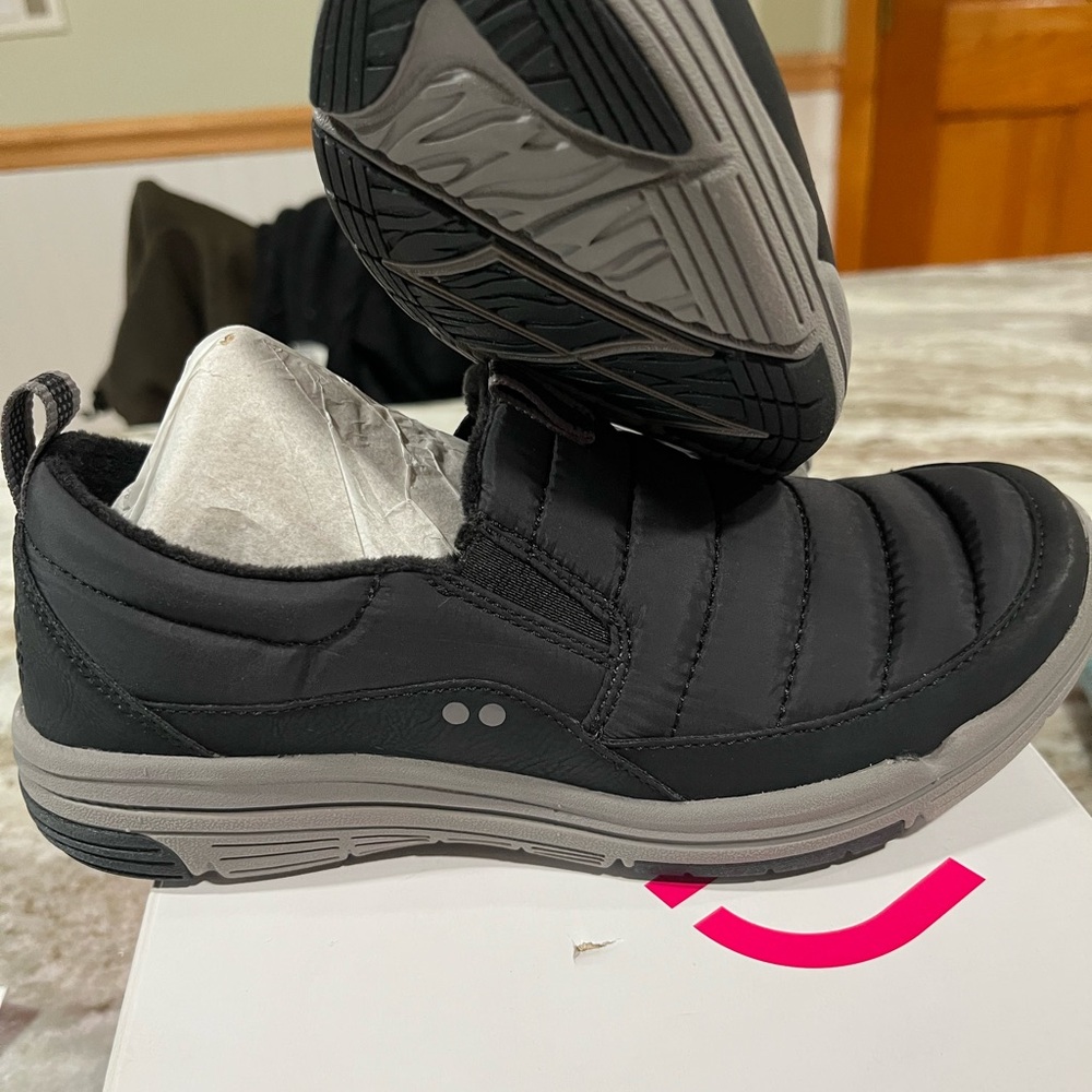 Ryka Black Quilted Slip-On Comfort Loafer